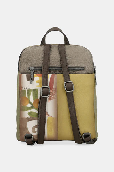 Zaino Anekke compatto con design decorativo e chiusura zip Beige TU | Giò Fashion