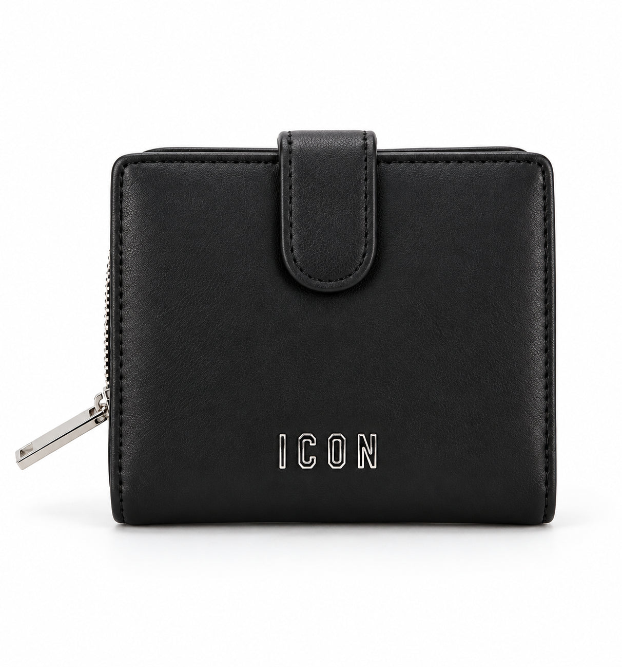Portafoglio piccolo con chiusura a linguetta e portamonete con zip