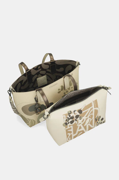 Borsa Shopping Anekke Donna con Doppi Manici e Tracolla Beige TU | Giò Fashion