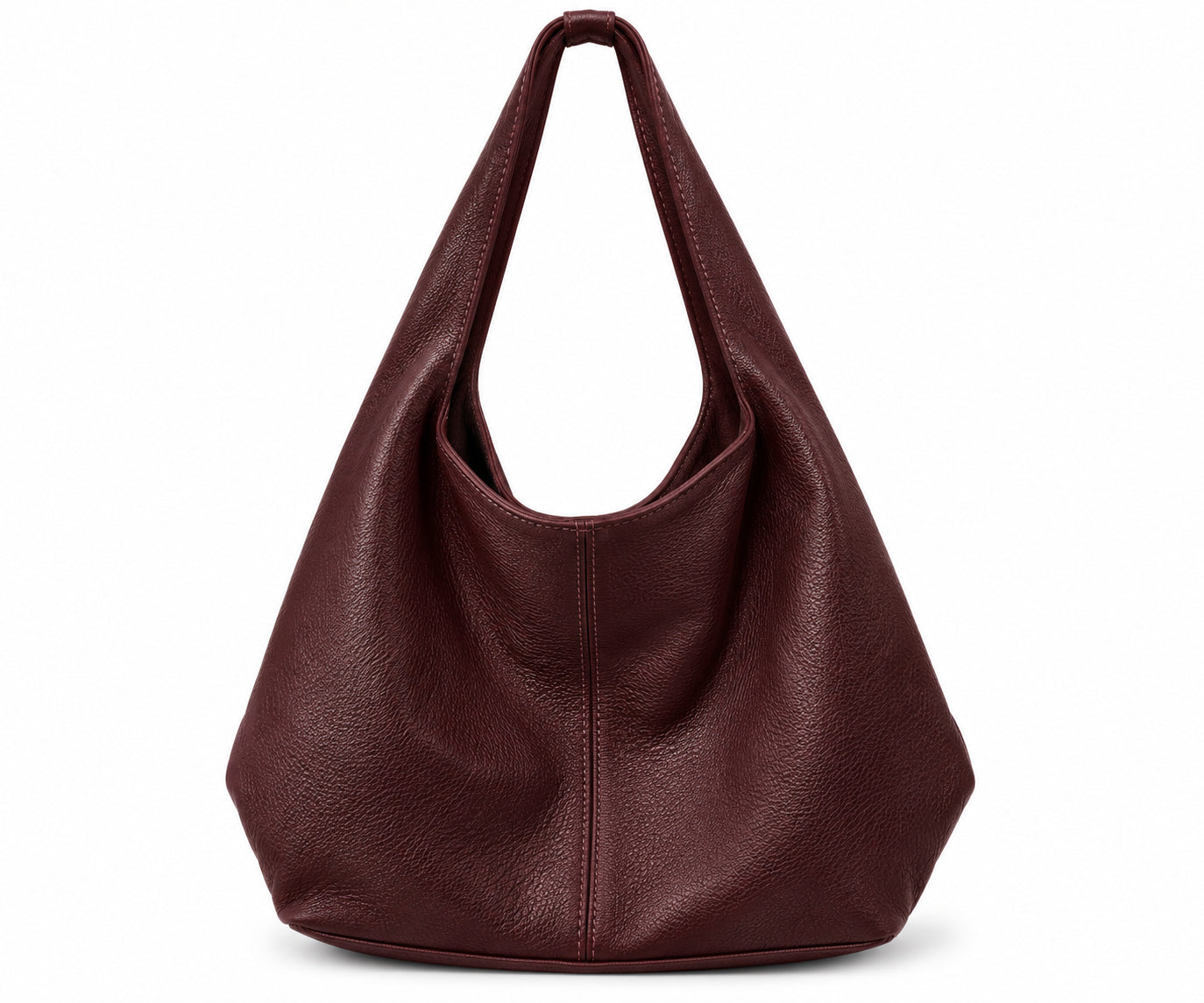 Borsa a Spalla in Vera Pelle Martellata dal Design Morbido