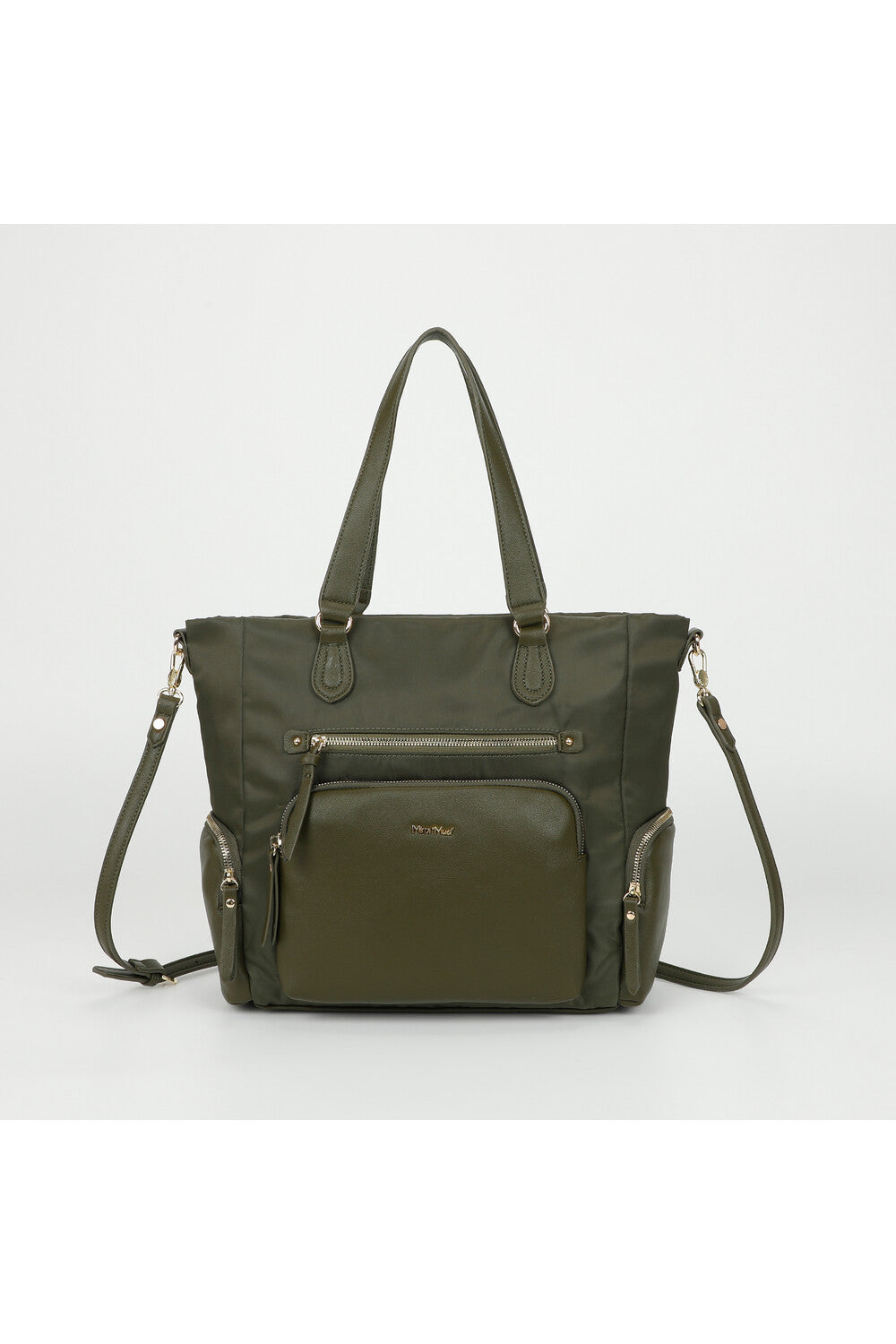 Mimi Mua borsa shopper capiente con tasche esterne VERDE TU | Giò Fashion