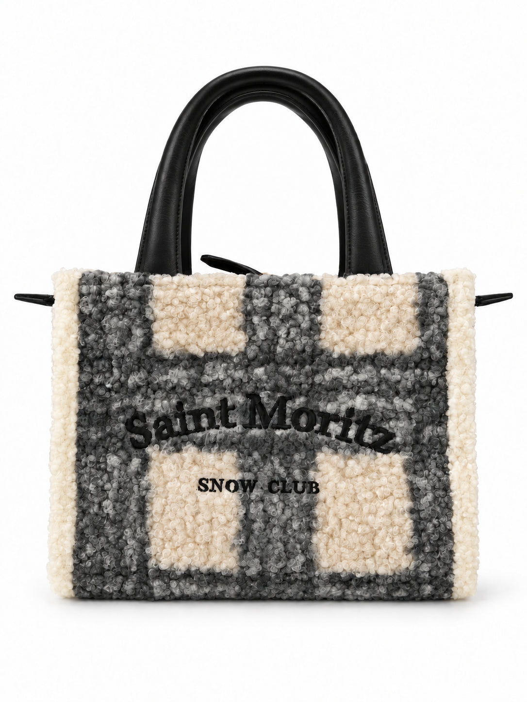 Borsa a Mano Kuvé Saint Moritz Snow Club Effetto Teddy