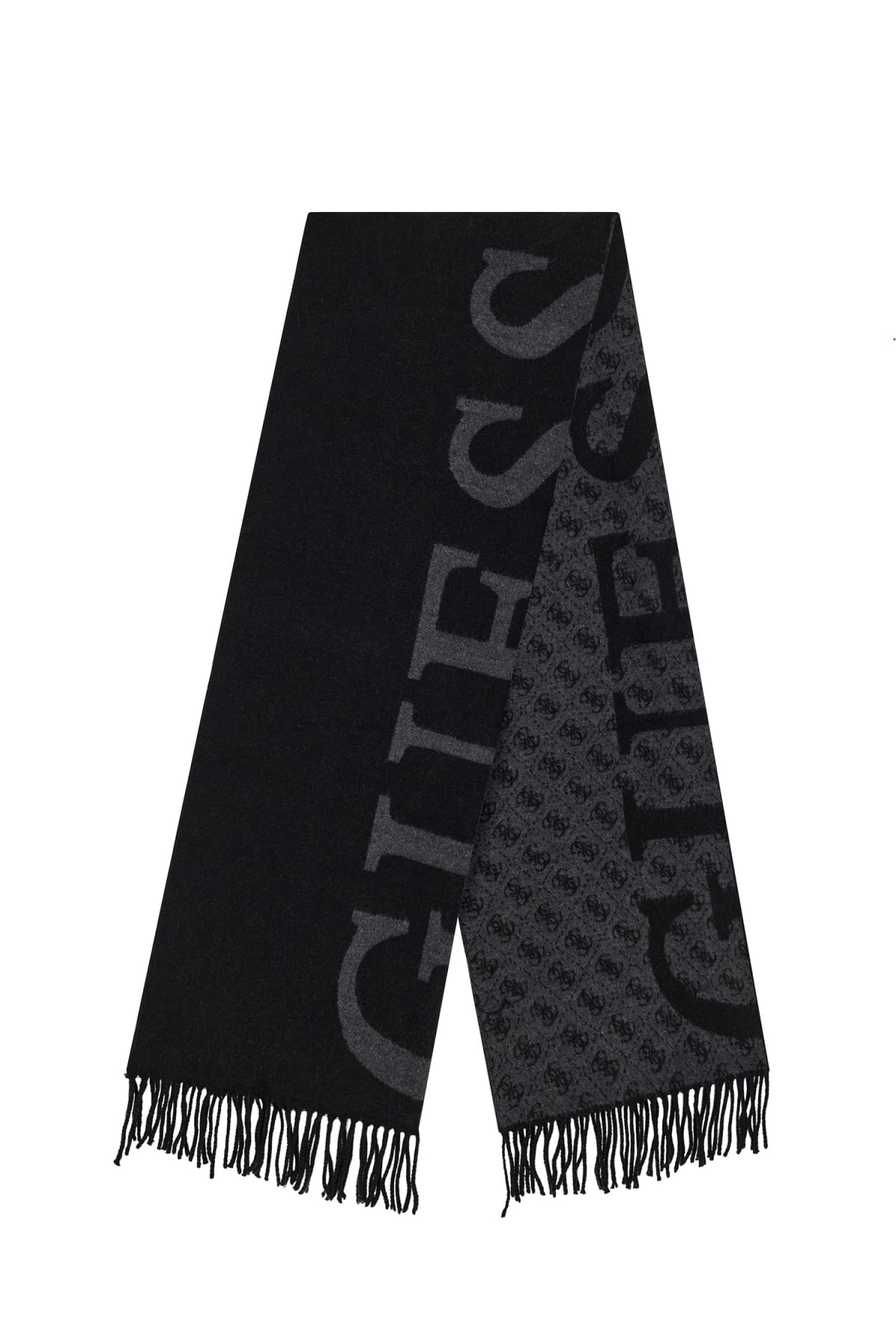 Sciarpa Guess Donna con Logo Jacquard e Frange