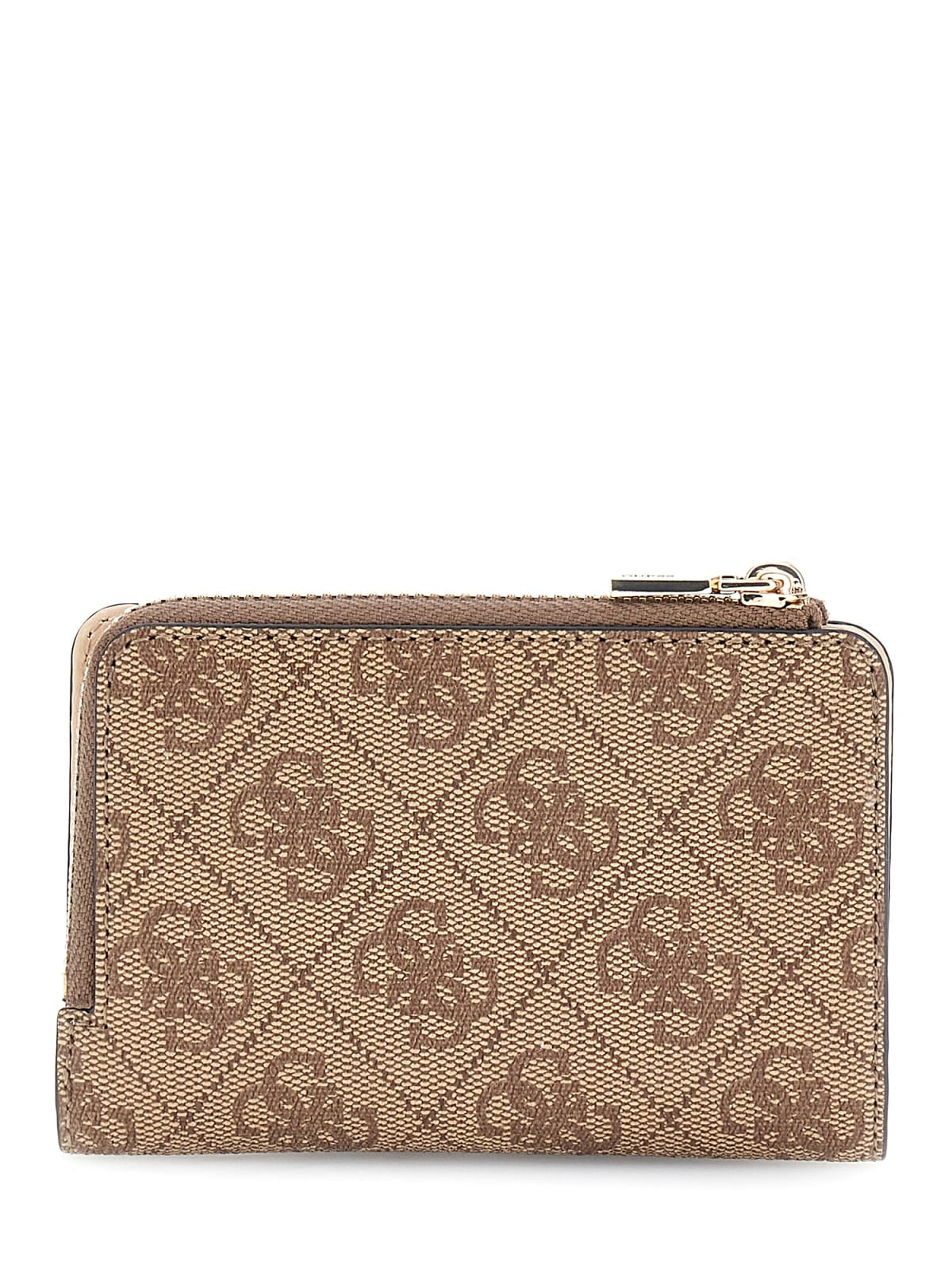 Portafoglio Guess donna logo all over con zip e scritta frontale