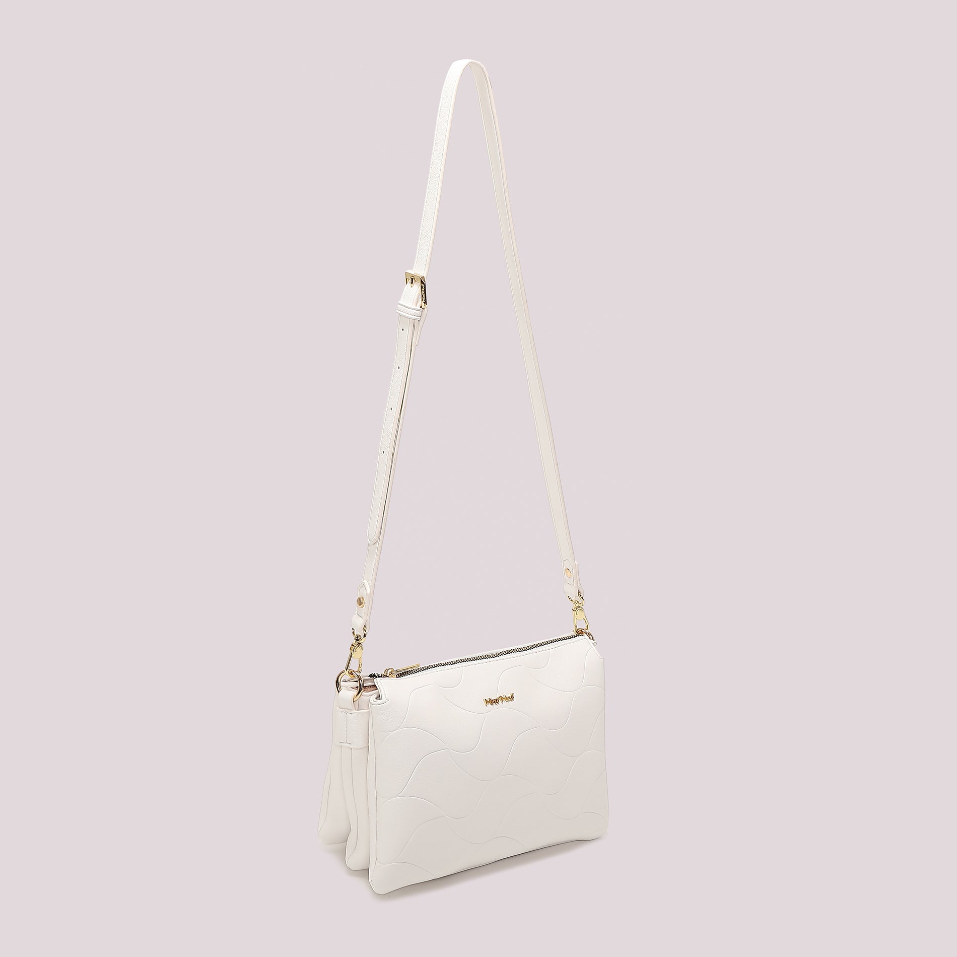 Borsa tracolla donna Mimi Mua con motivo trapuntato e design essenziale Bianco TU | Giò Fashion