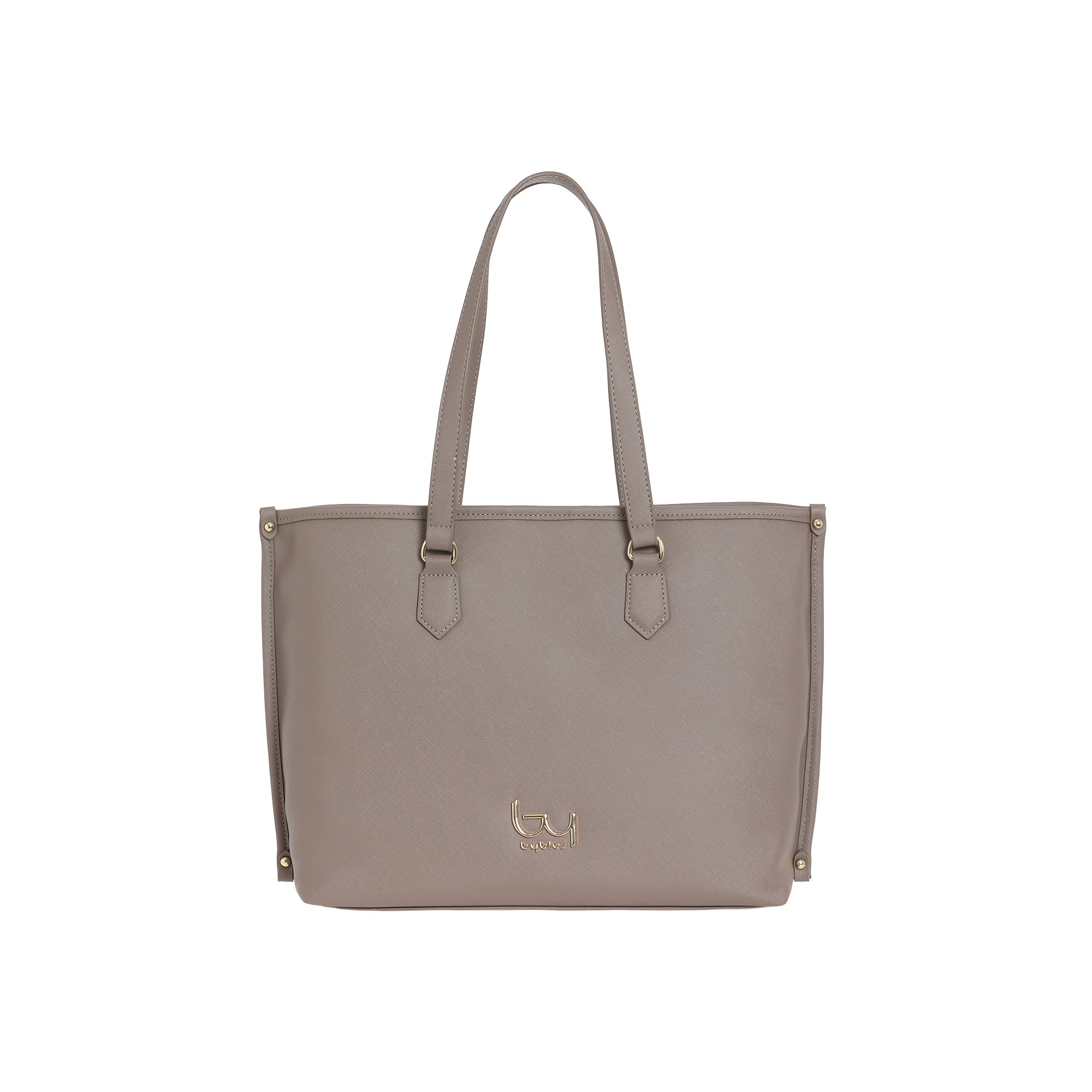 Borsa shopper By Byblos capiente in ecopelle saffiano Beige TU | Giò Fashion
