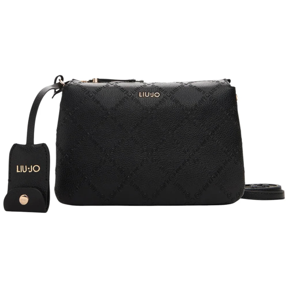 Borsa a tracolla Liu Jo con logo in rilievo e portachiavi