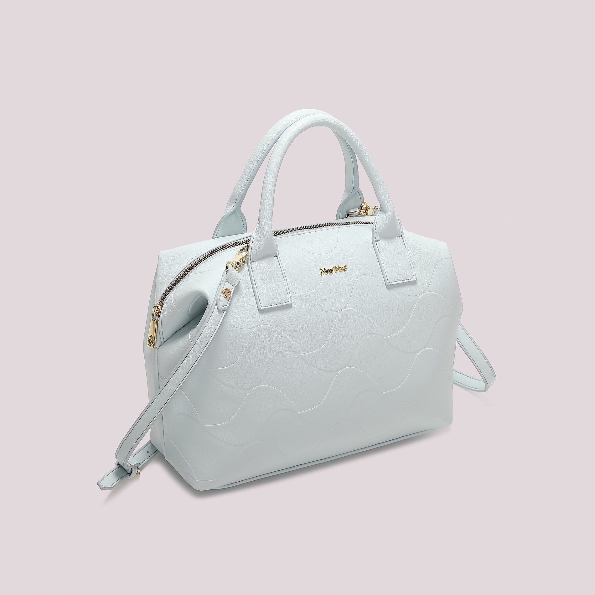 Borsa a mano donna Mimi Mua con tracolla e motivo trapuntato stile elegante CELESTE TU | Giò Fashion