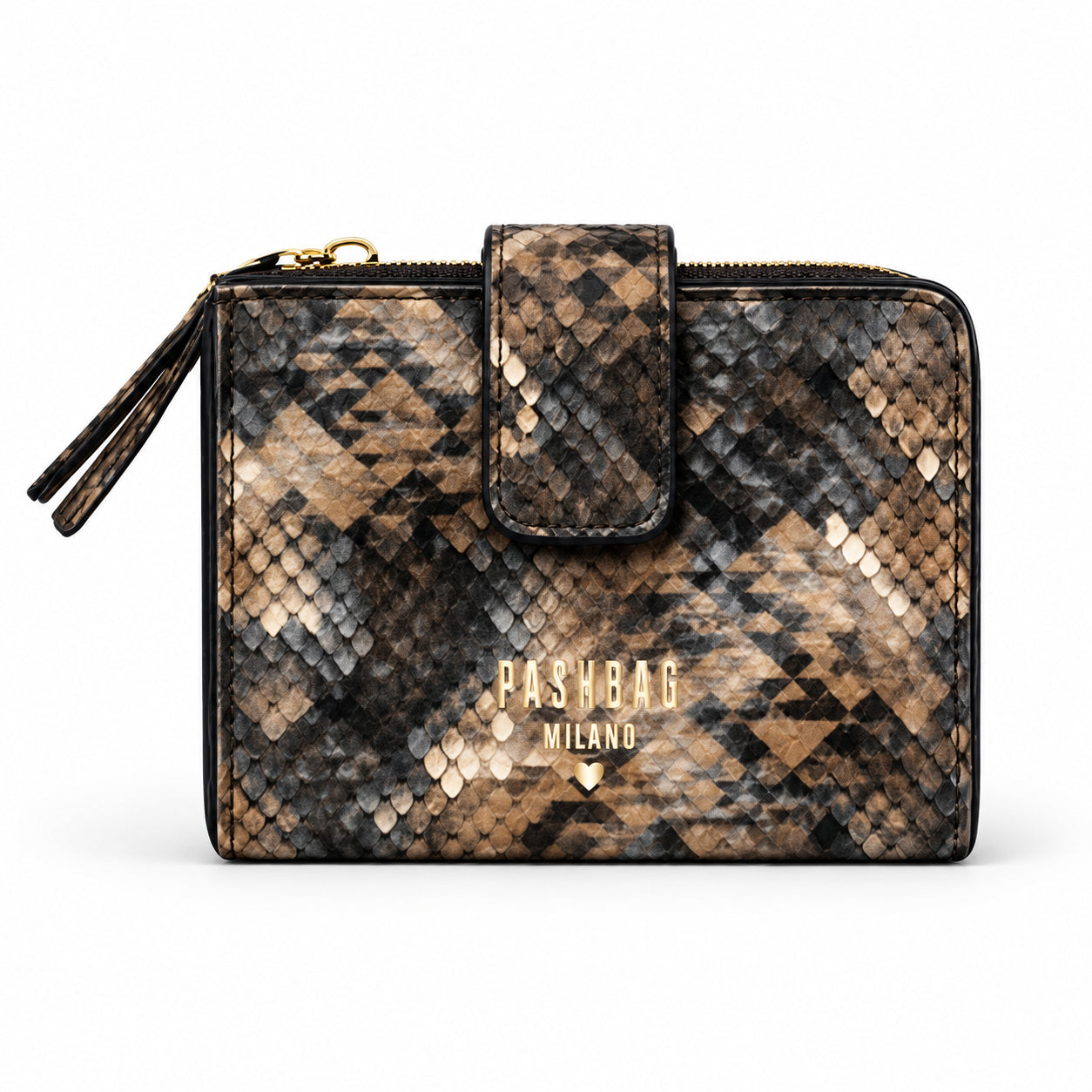 Portafoglio Donna PashBag Compatto con Linguetta e Zip