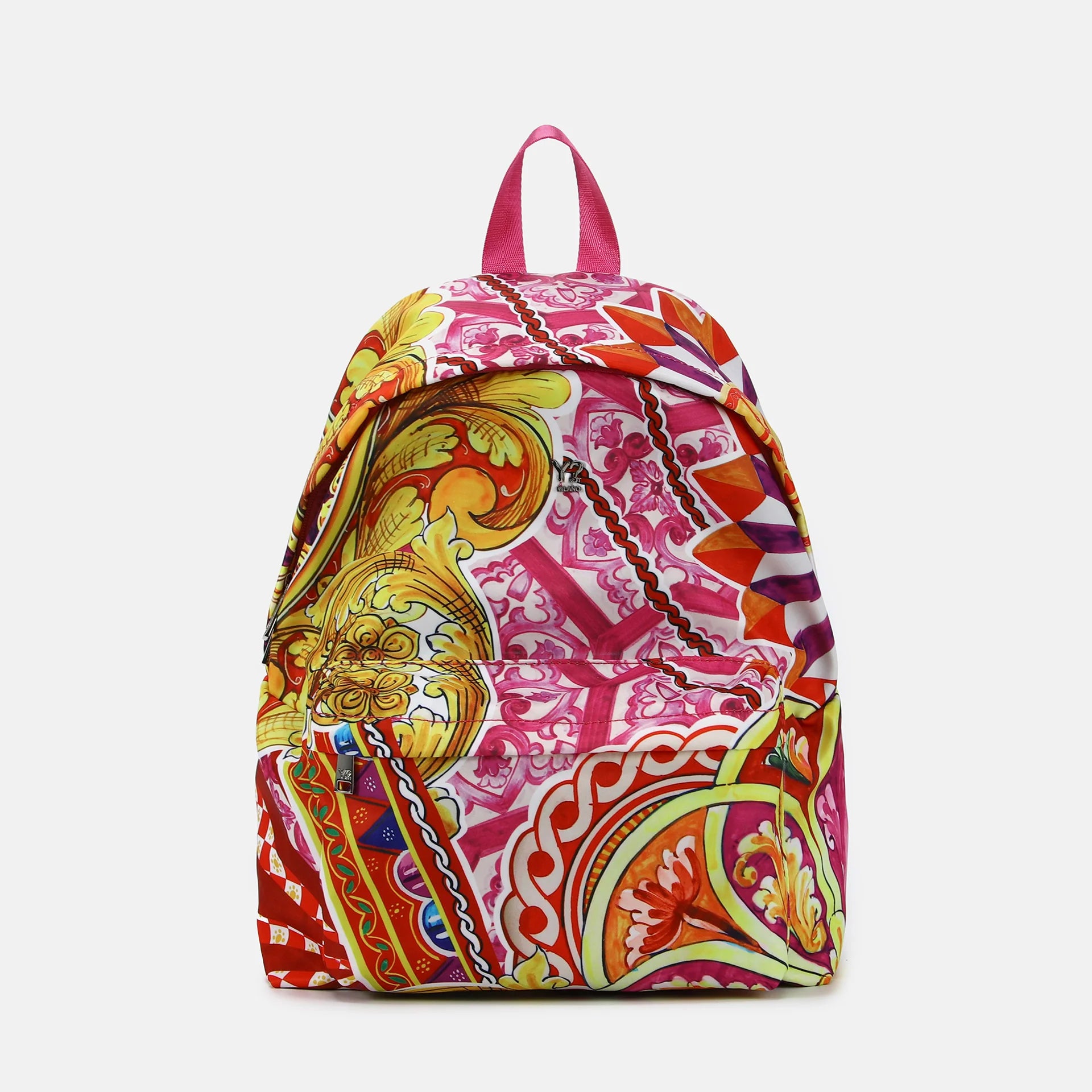 Zaino Y Not con fantasia barocca multicolore ROSA TU | Giò Fashion