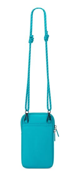 Roncato tracolla compatta porta smartphone con corda regolabile e tasche zip Turchese TU | Giò Fashion