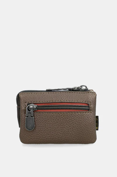 Portamonete Anekke compatto con chiusura zip e design illustrato Marrone TU | Giò Fashion