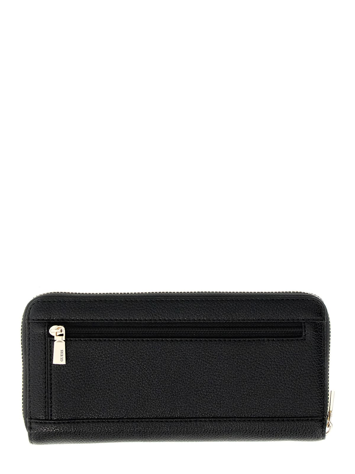 Portafoglio Guess donna zip around con logo triangolo elegante Nero TU | Giò Fashion
