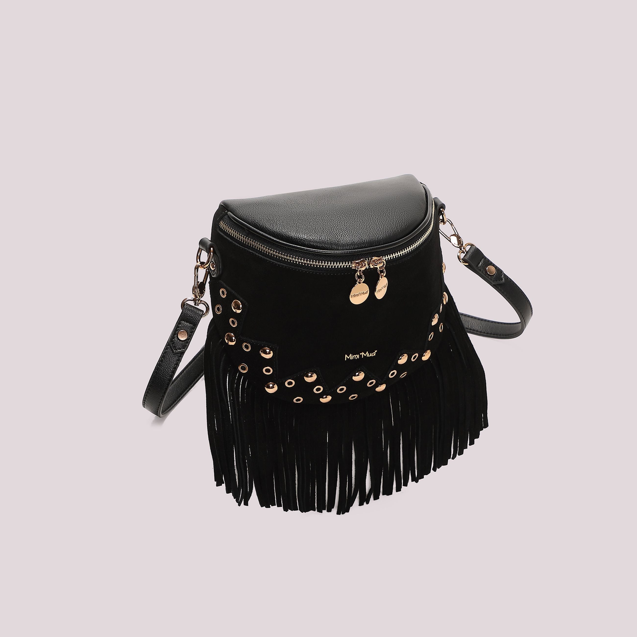 Borsa Marsupio Donna Mimi Mua con Frange e Borchie
