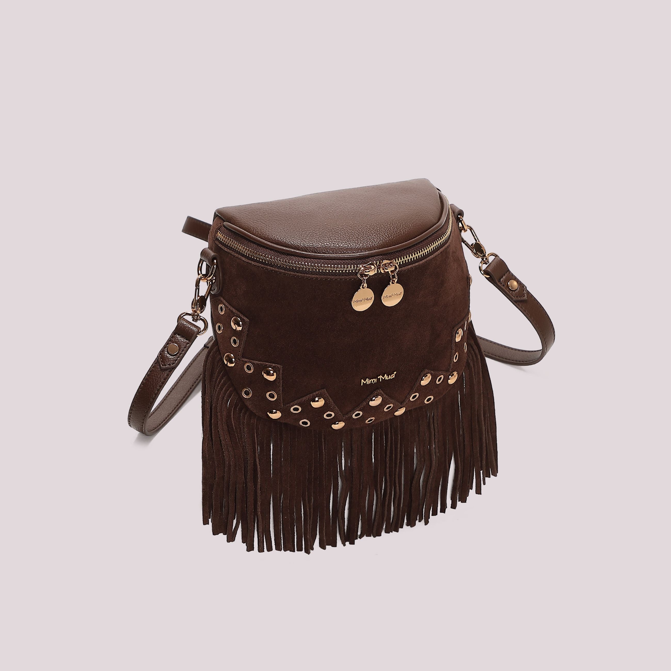 Borsa Marsupio Donna Mimi Mua con Frange e Borchie