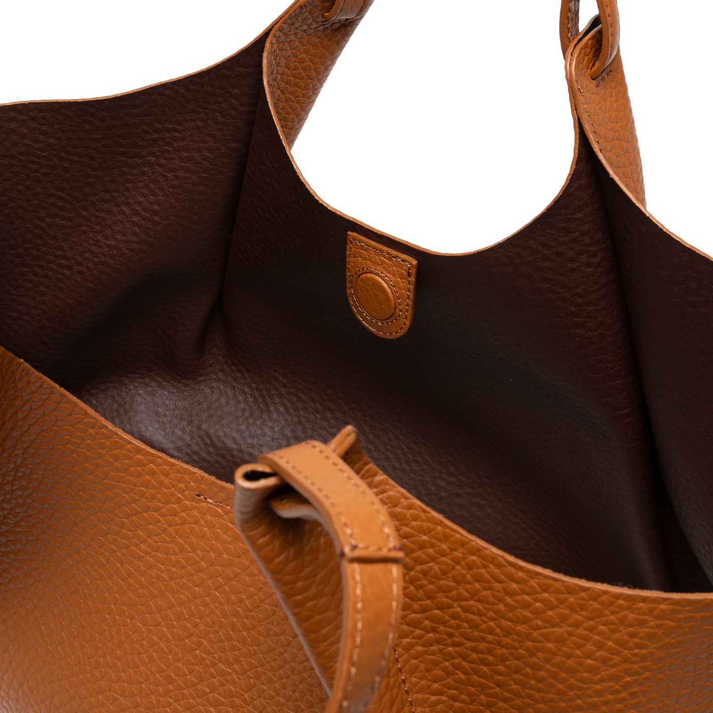 Gianni Chiarini Dua - Hobo Bag Iconica in Pelle Maxi-Grain con Manici Doppi CUOIO TU | Giò Fashion