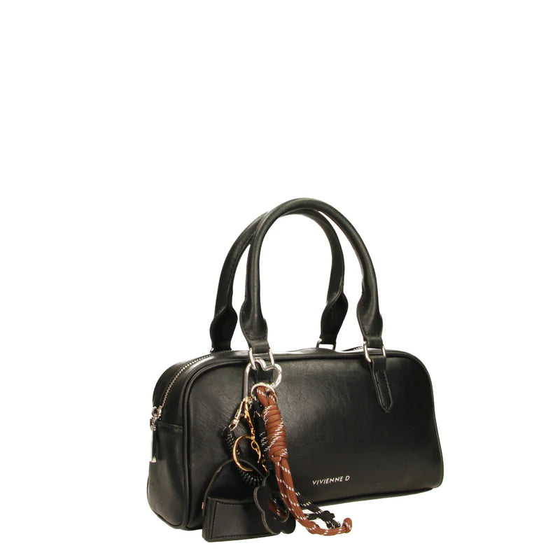 Borsa Vivienne D donna a mano compatta design elegante moderno Nero TU | Giò Fashion