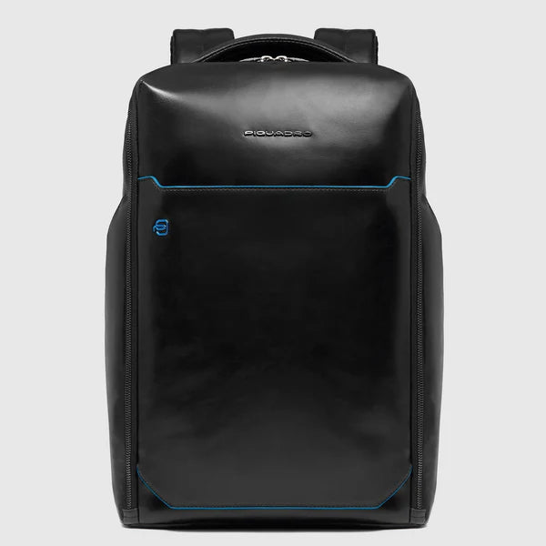 Zaino porta PC 15,6 Piquadro in pelle con sistema di sicurezza e doppio comparto NERO TU | Giò Fashion