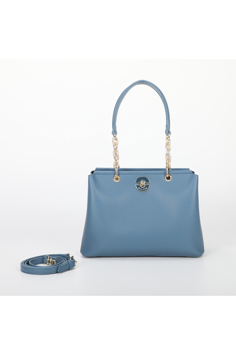 Borsa a mano Mimi Mua con manici a catena AZZURRO TU | Giò Fashion