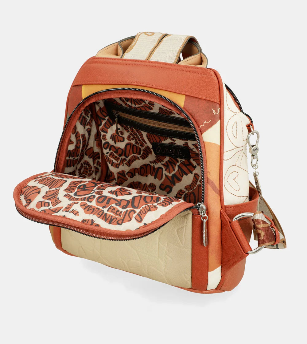 Zaino antifurto Anekke Alma con spallacci regolabili Arancione TU | Giò Fashion