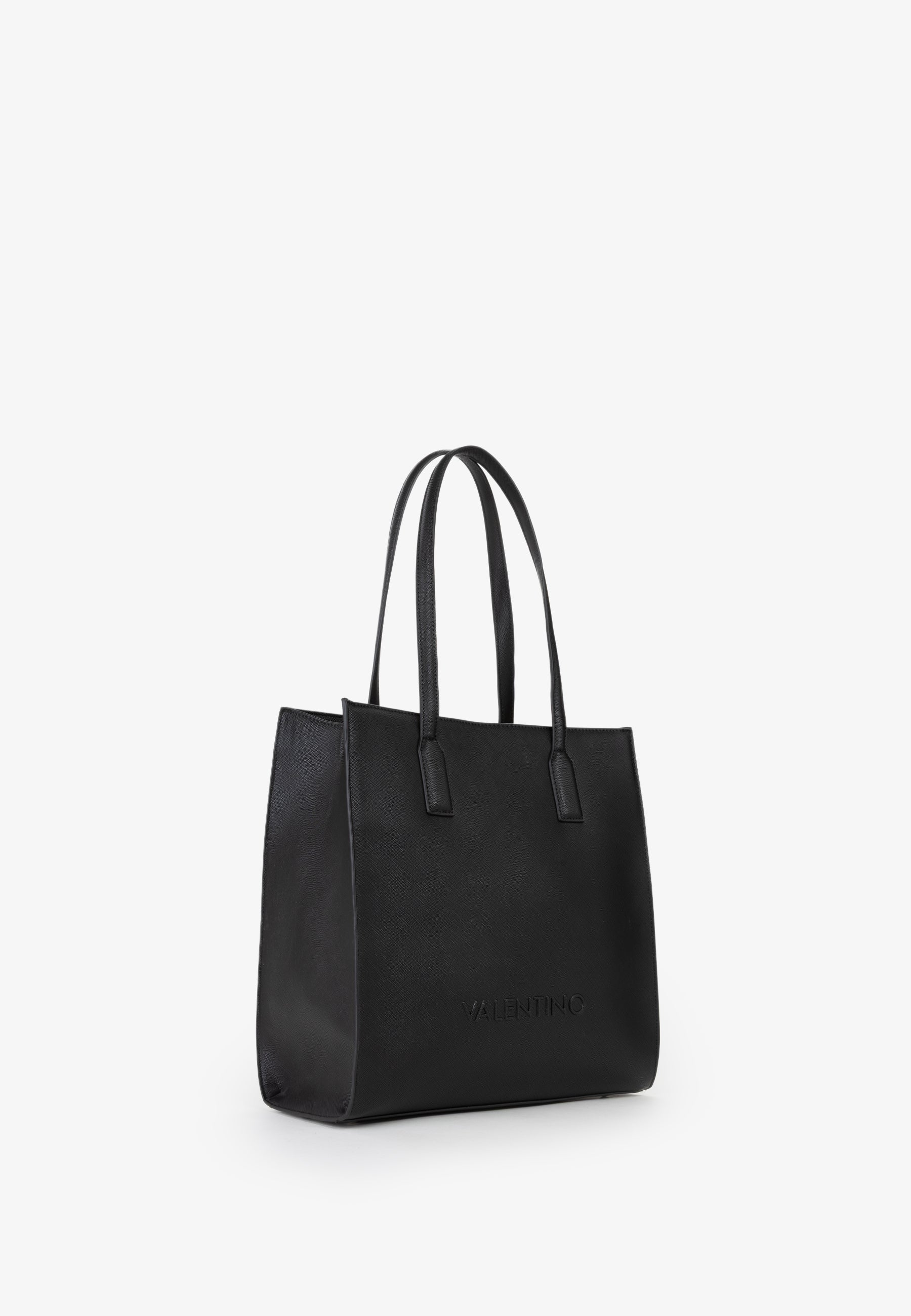 Shopper donna Mario Valentino strutturata con doppio manico e design minimal elegante Nero TU | Giò Fashion