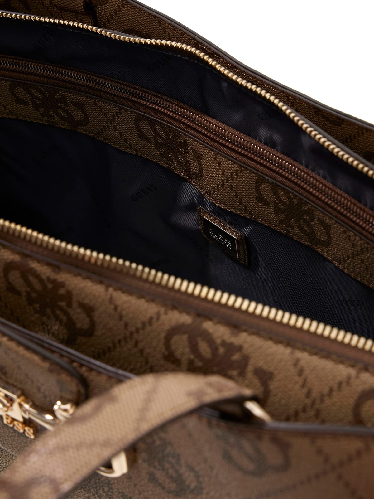 Borsa a spalla Guess donna logo all over con dettaglio frontale