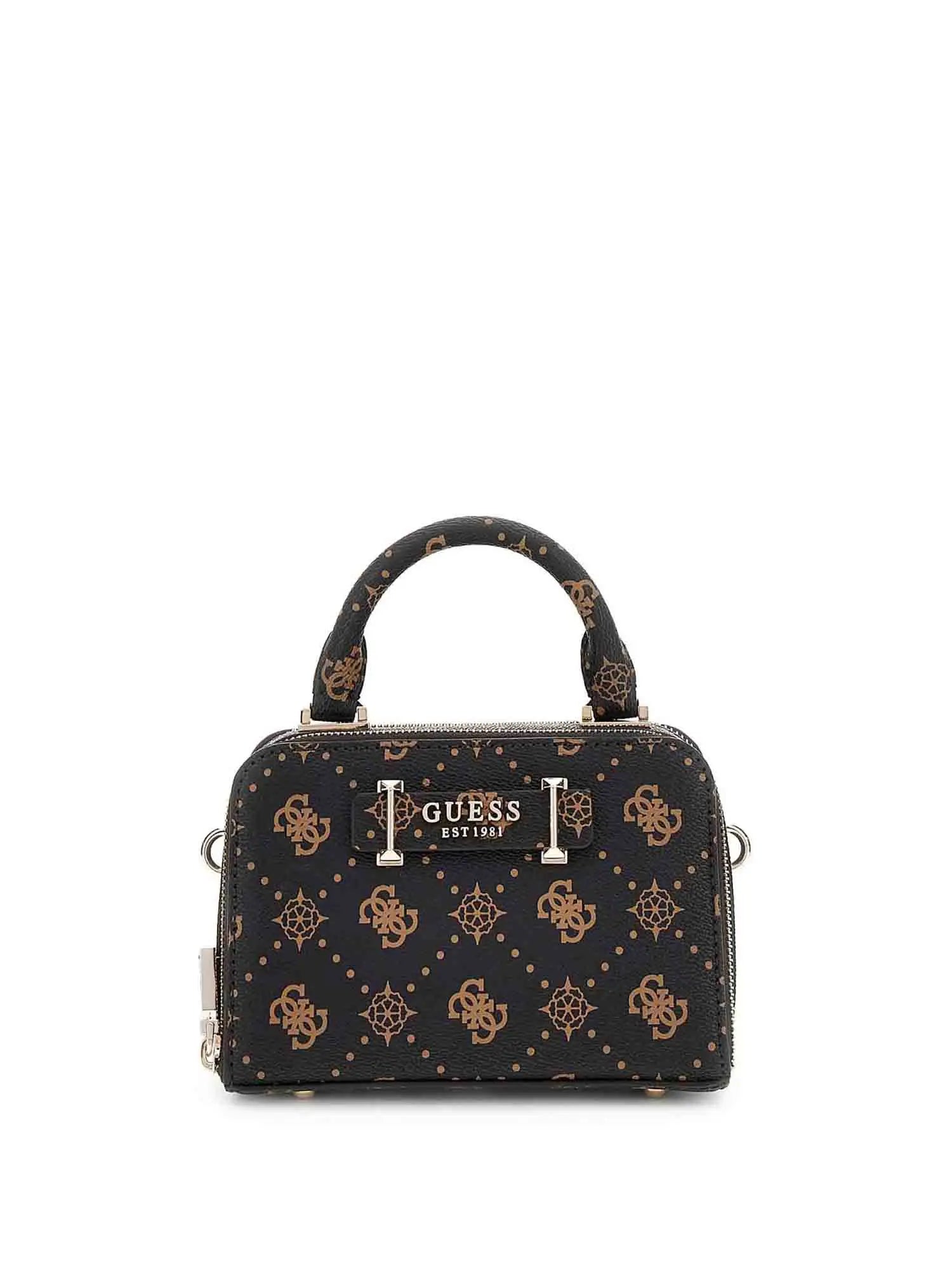 Guess borsa a mano con logo all over Marrone TU | Giò Fashion
