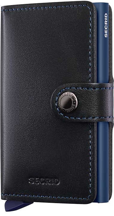 Portafoglio Secrid Miniwallet in pelle con sistema RFID e design elegante BLU TU | Giò Fashion