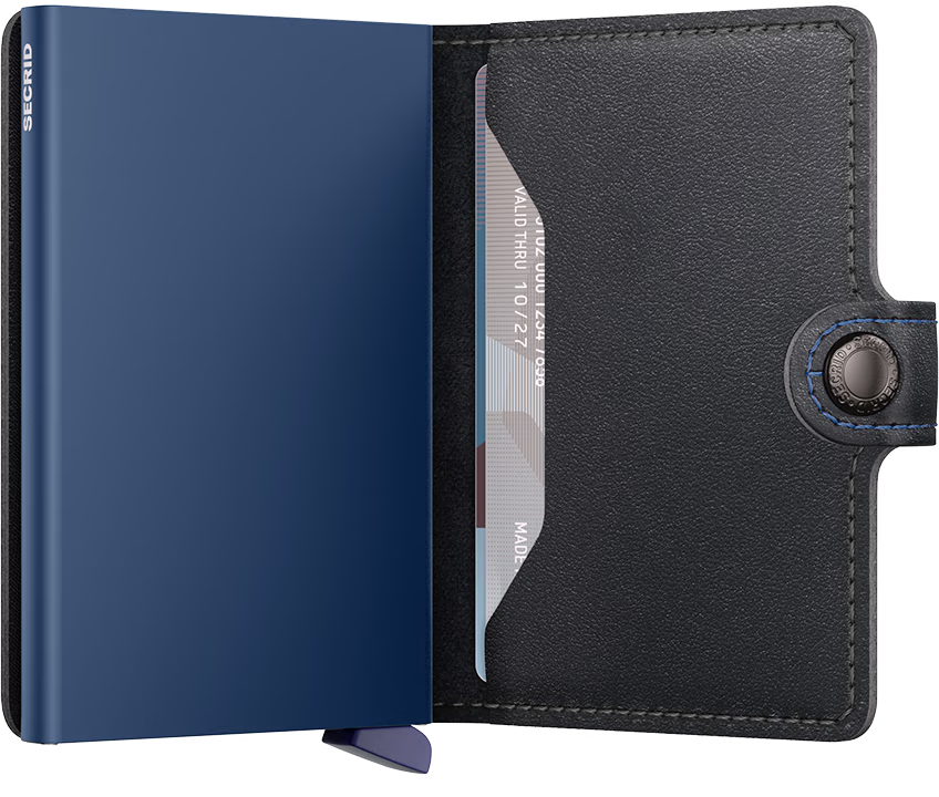 Portafoglio Secrid Miniwallet in pelle con sistema RFID e design elegante BLU TU | Giò Fashion