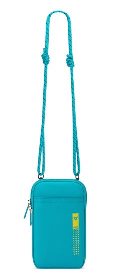 Roncato tracolla compatta porta smartphone con corda regolabile e tasche zip Turchese TU | Giò Fashion