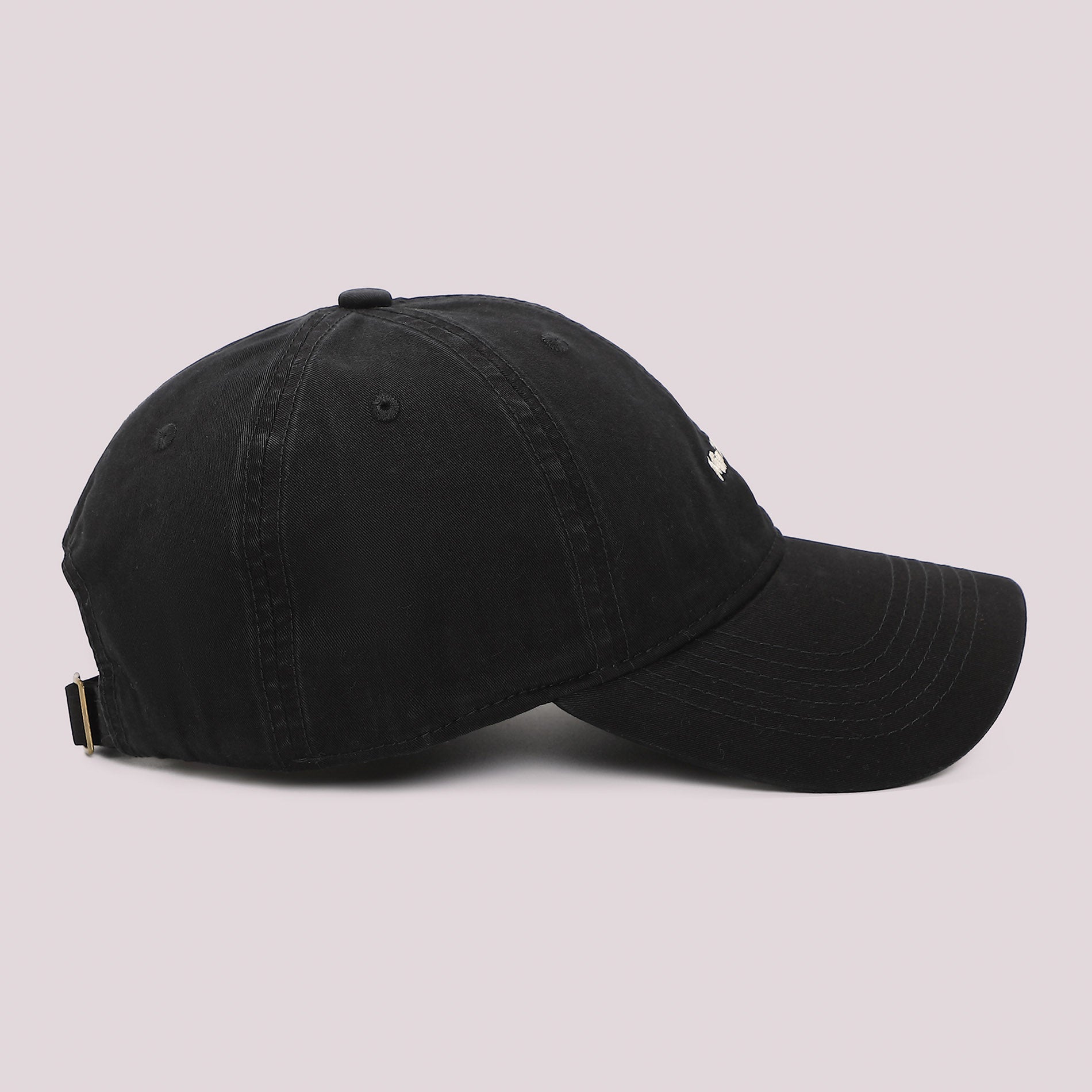 Cappello con visiera Mimi Mua in cotone con logo ricamato NERO TU | Giò Fashion