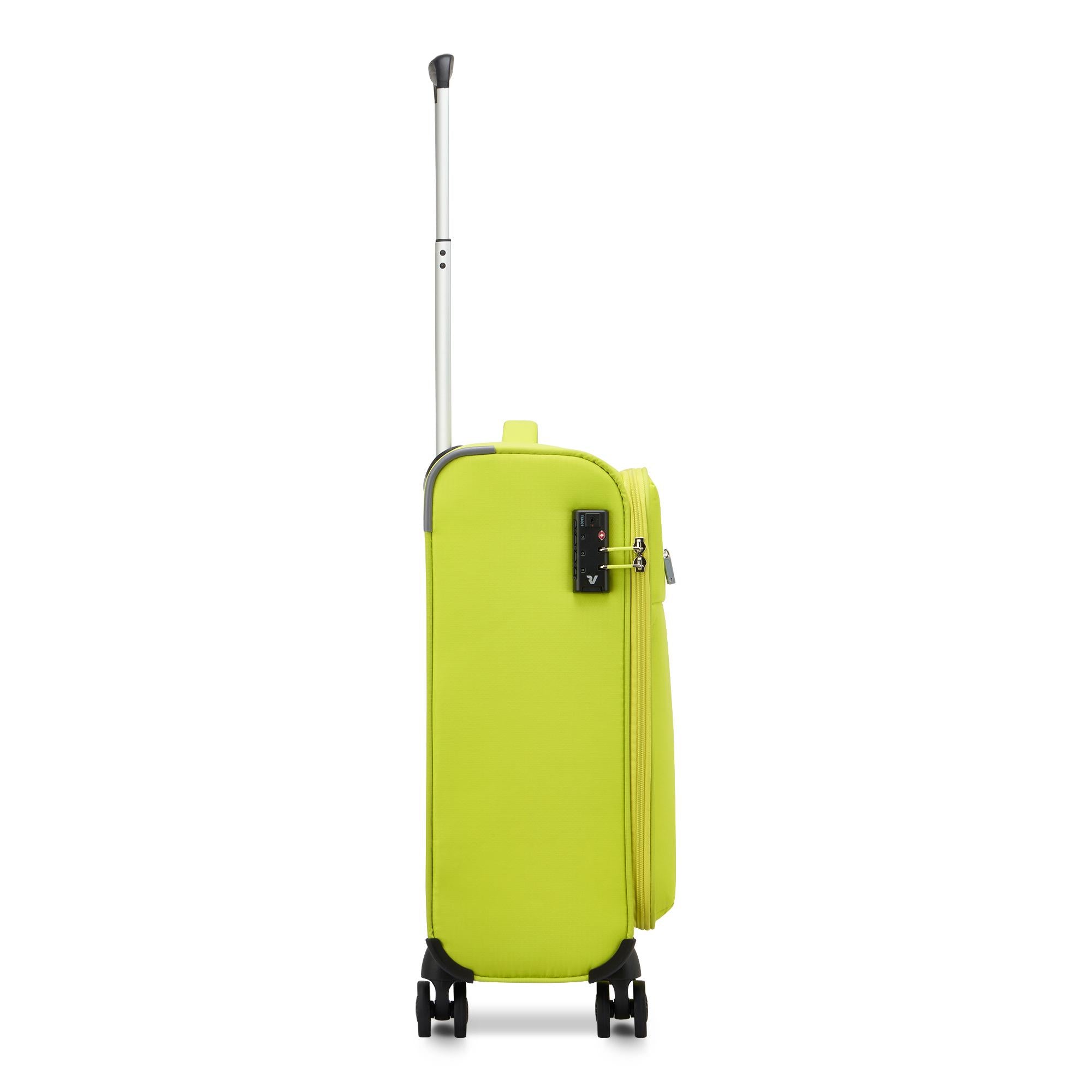 Trolley Roncato morbido con 4 ruote e chiusura TSA per viaggi pratici Giallo TU | Giò Fashion