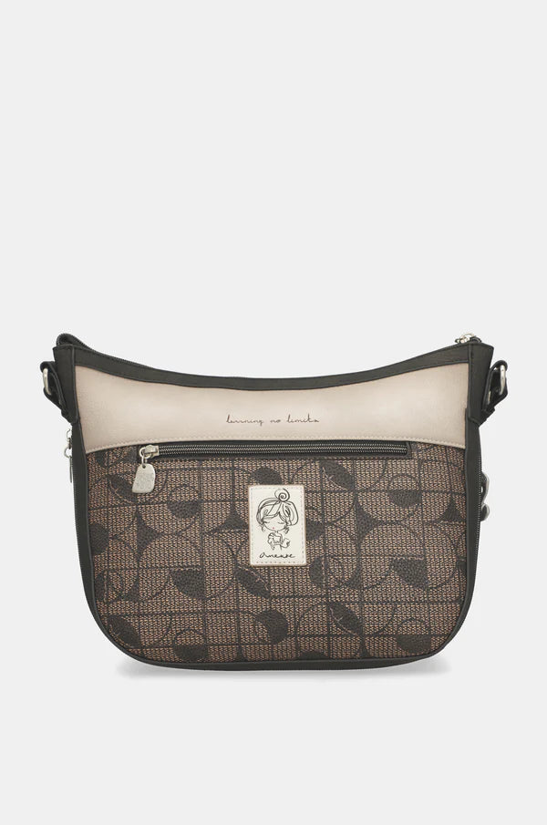 Borsa a Tracolla Anekke Donna con Zip e Tracolla Regolabile Beige TU | Giò Fashion