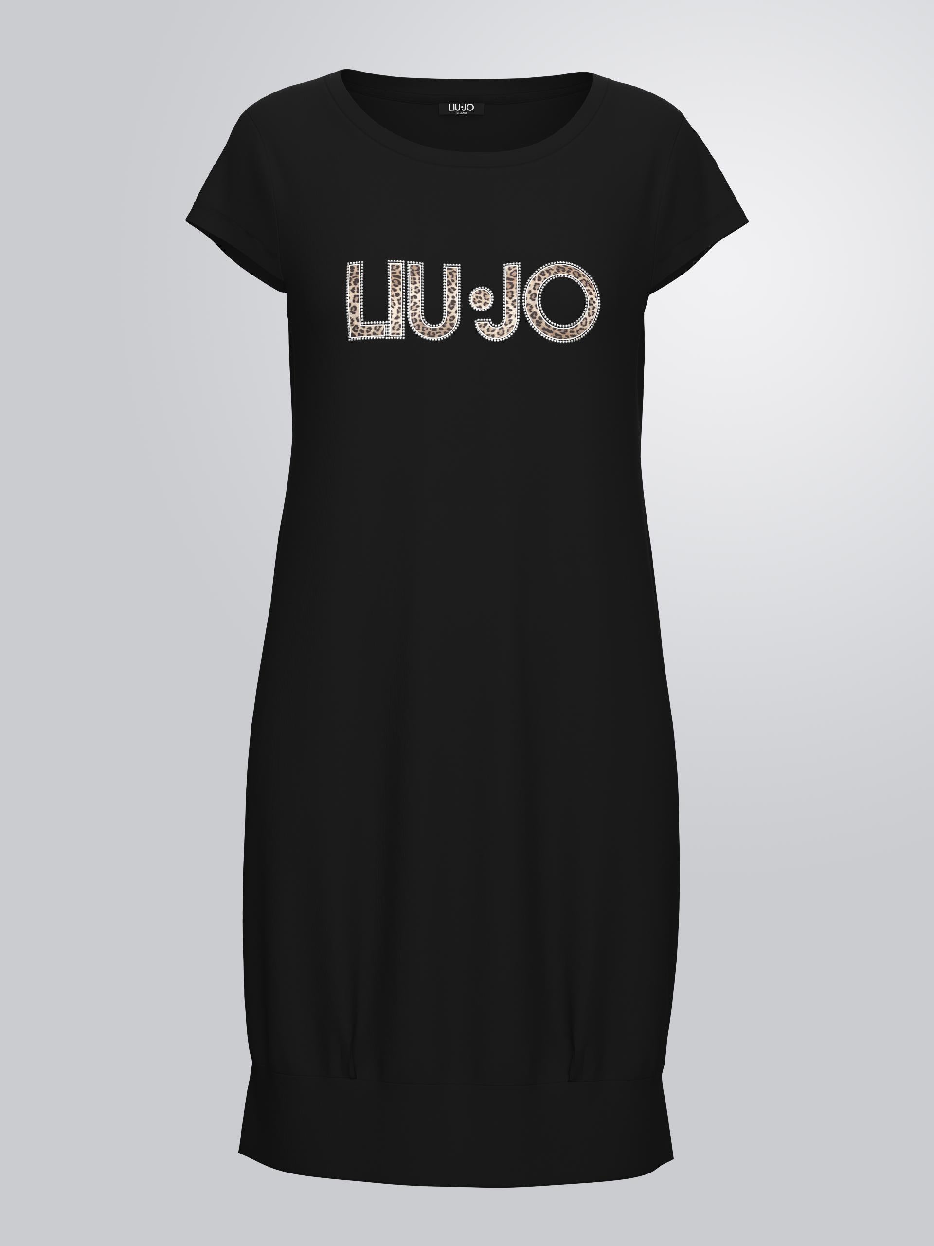 Abito Liu Jo donna corto con logo decorativo frontale