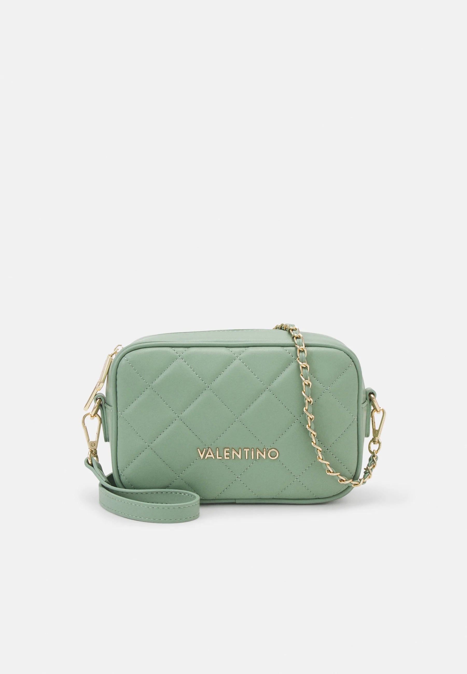 Borsa a tracolla Valentino trapuntata con catena dorata SALVIA TU | Giò Fashion