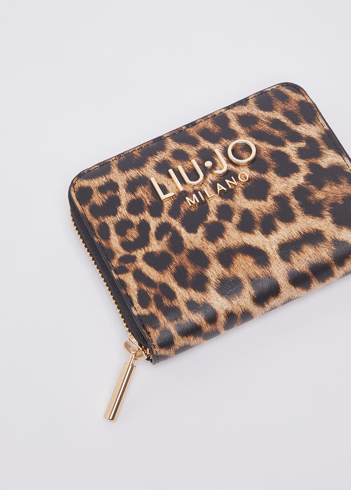 Portafoglio Liu Jo Milano con Stampa Animalier e Chiusura Zip Maculato TU | Giò Fashion