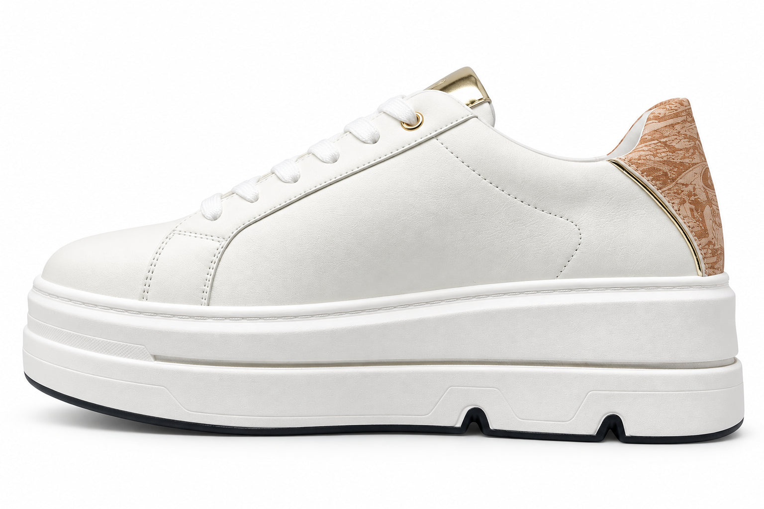 Sneakers Donna Ynot? Platform con Logo e Dettagli Dorati