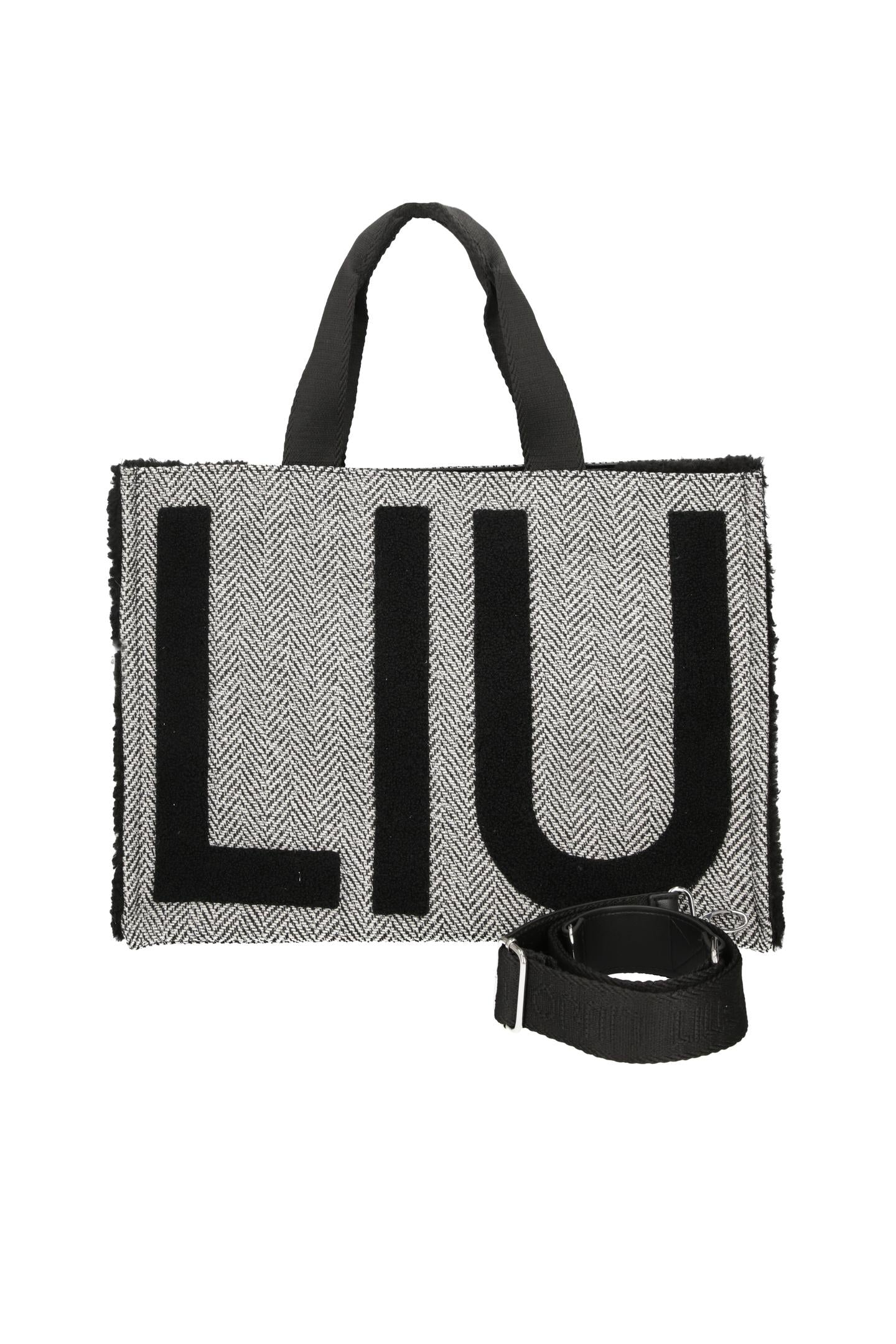 Liu Jo Tote Bag Grande Donna Check con Logo e Tracolla