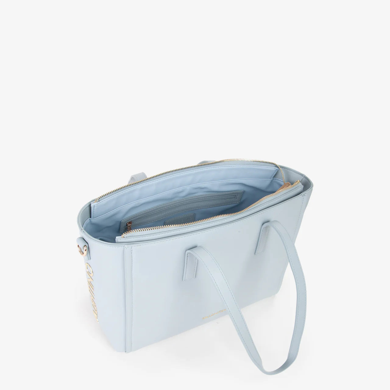 Valentino borsa shopper donna elegante con doppi manici AZZURRO TU | Giò Fashion