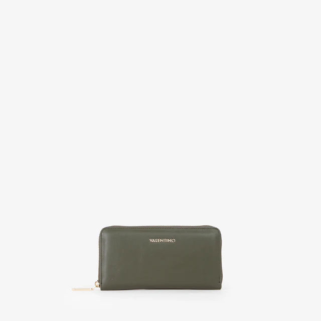 Portafoglio Valentino lungo con chiusura zip e scomparti multipli VERDE TU | Giò Fashion