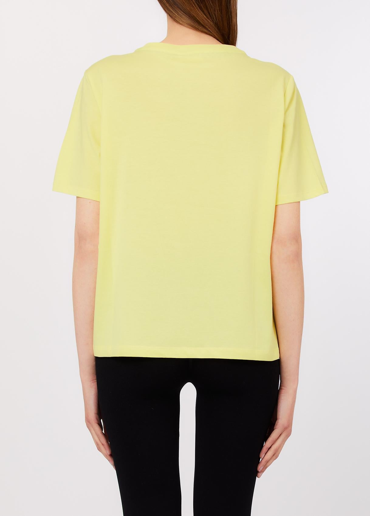 T shirt Liu Jo donna con scritta frontale Limited Edition Giallo XS | Giò Fashion