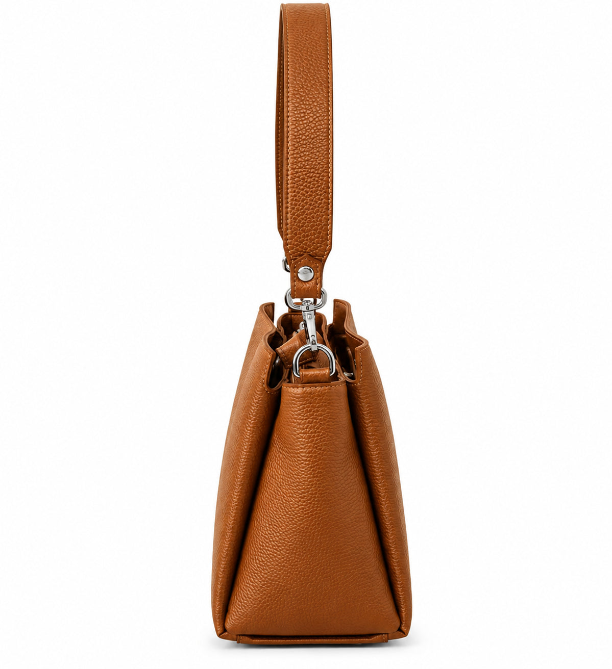 Borsa Donna a Spalla Elegante con Tracolla Removibile e Finitura Martellata