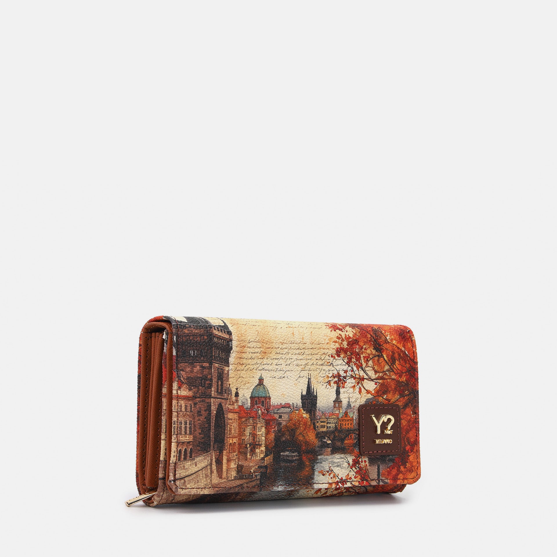 Ynot? Yes Bag Portafoglio Donna Compatto in Ecopelle con Zip