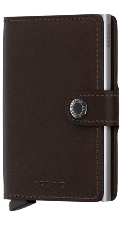 Portafoglio Secrid Miniwallet in pelle con protezione RFID e chiusura a bottone | Giò Fashion