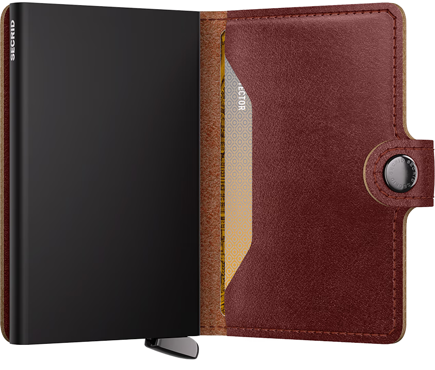 Portafoglio Secrid Miniwallet in pelle con protezione RFID e chiusura a bottone | Giò Fashion