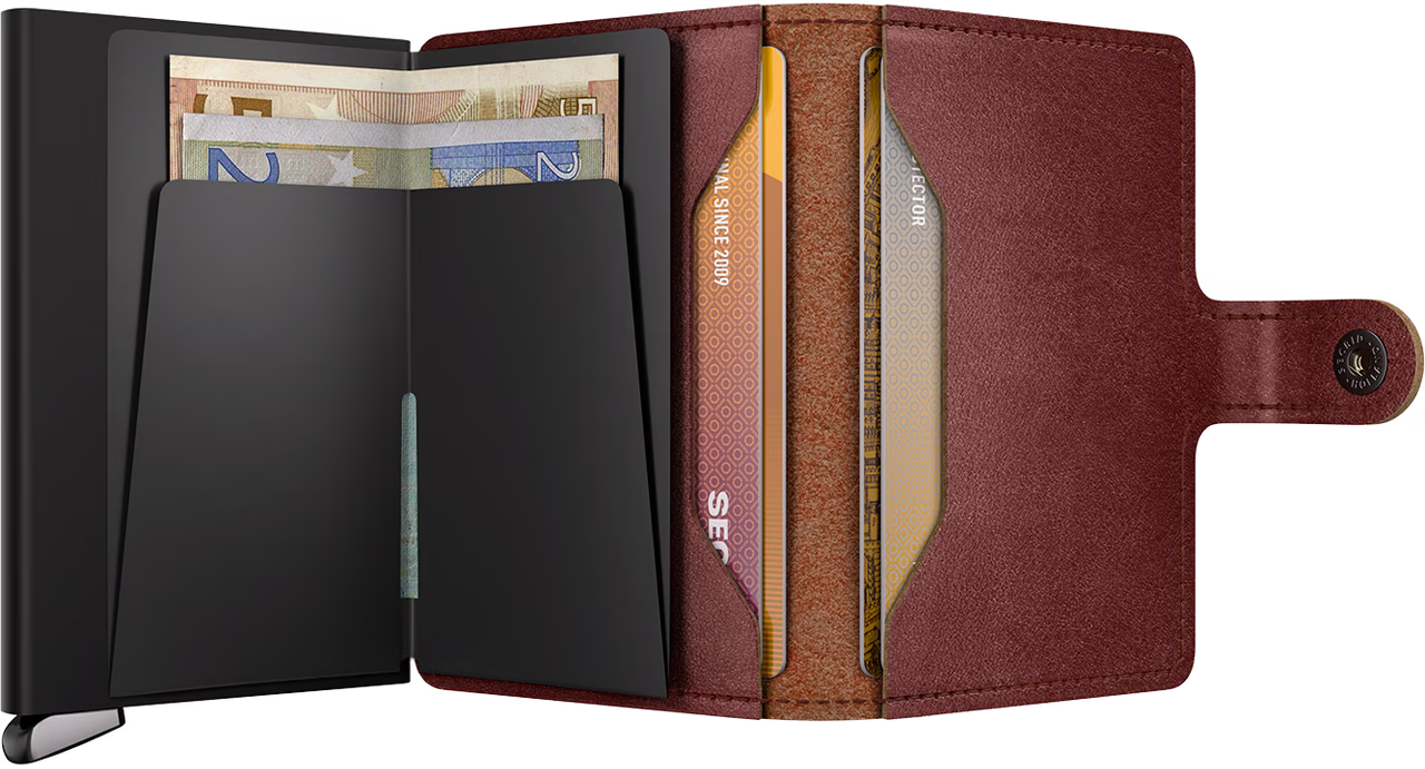 Portafoglio Secrid Miniwallet in pelle con protezione RFID e chiusura a bottone | Giò Fashion