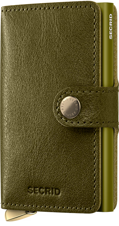 Secrid Miniwallet portafoglio in pelle compatto con protezione RFID Verde TU | Giò Fashion