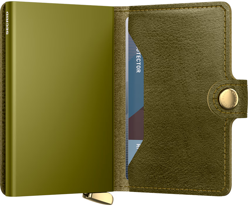 Secrid Miniwallet portafoglio in pelle compatto con protezione RFID Verde TU | Giò Fashion