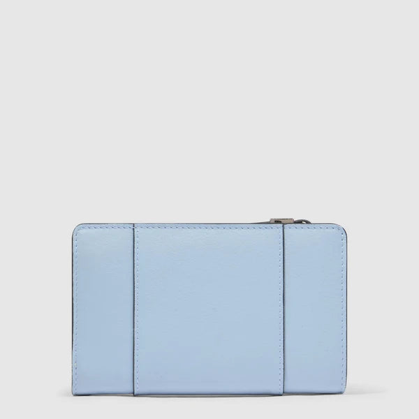 Portafoglio compatto Piquadro in pelle con scomparti organizzati