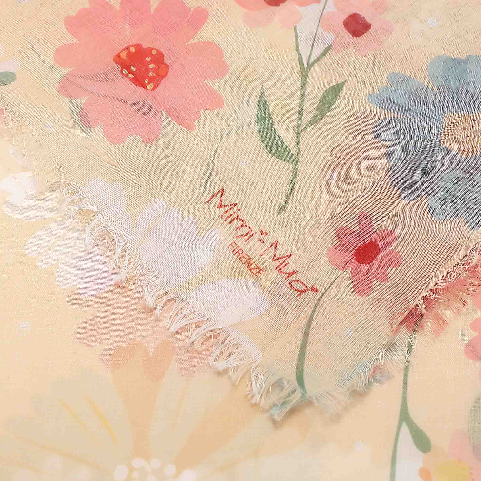 Foulard donna fantasia floreale colorata stile moderno Rosa U | Giò Fashion